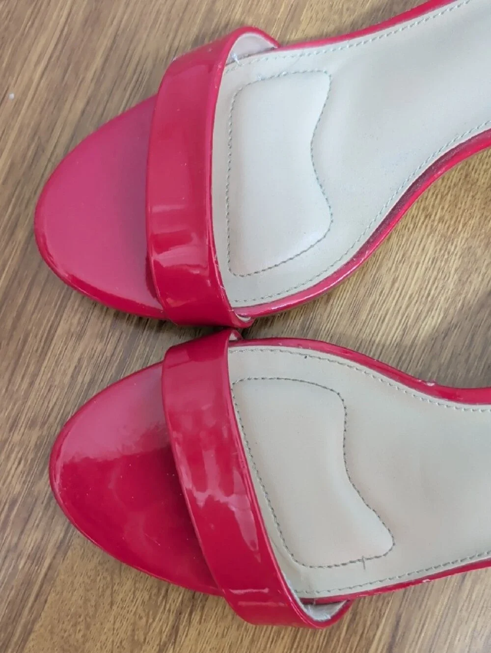 Kelly & Katie Hot Pink Patent Ankle-Strap Heels